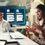 Improve Coaching effectiveness: Business coach leading a discussion in a meeting room focused on improving coaching effectiveness