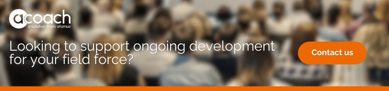 An image encouraging readers to support ongoing training in their field forces