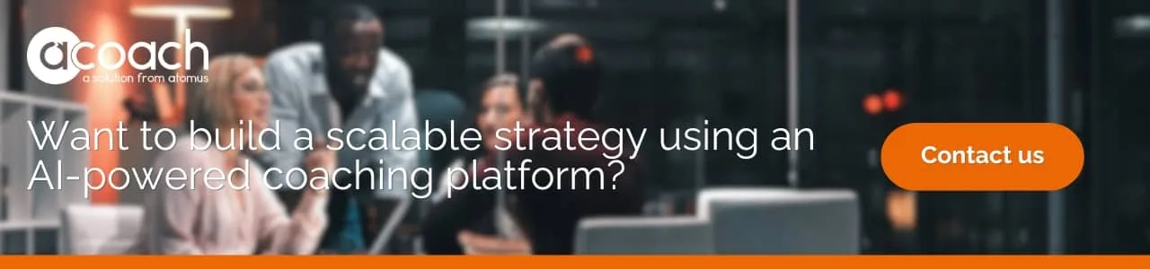 CTA banner about building a scalable strategy using an AI coaching platform
